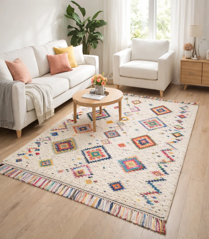 tapis coloré berbere en belgique