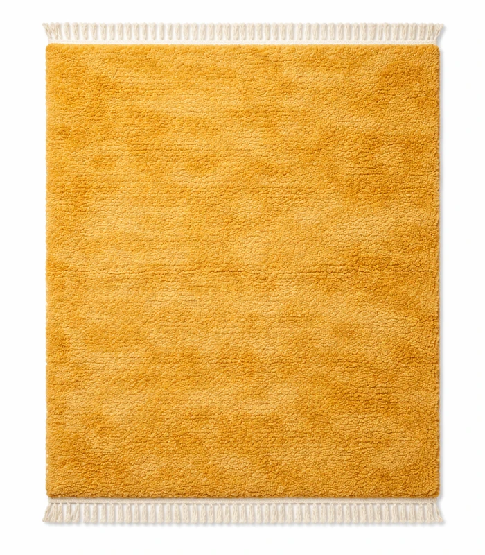 Tapis berbère Mrirt jaune doré